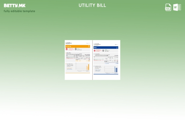 Шаблон за комунални сметки (страници) на Обединетите Арапски Емирати Дубаи Ал  1